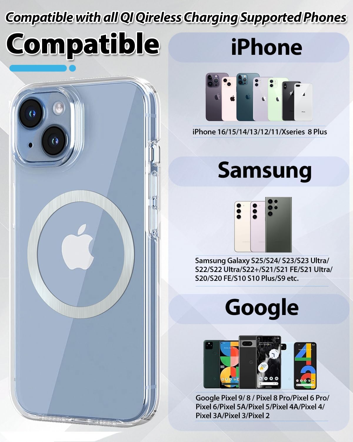 Metal Rings 6PCS,Ultra-Thin(0.4mm)for MagSafe Sticker/Magnetic Adapter/Phone Cases/Wireless charger,Compatible with iPhone 17/Air/16/15/14/13,Galaxy S24/S23/S22/Kindle,For Mag Safe Accessories